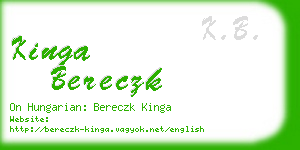 kinga bereczk business card